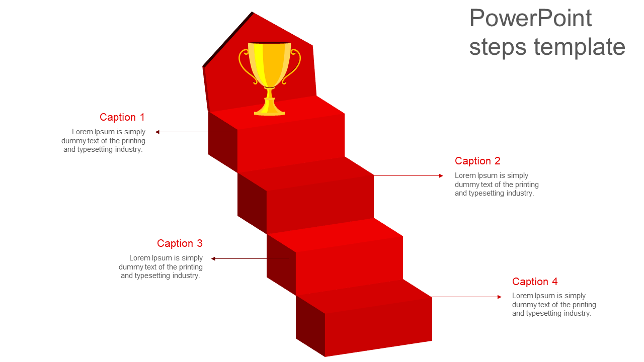powerpoint steps template-4-red